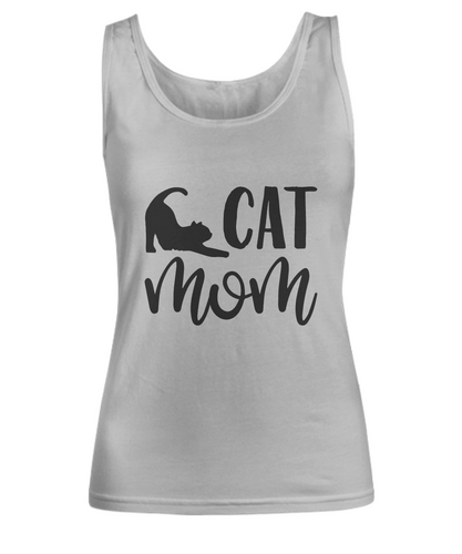 Cat Mom Tank - Heather Gray Front